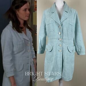 Rare Vintage Blue Coat ASO Rory Gilmore Girls Y2K Classic Spring Alexis Bledel